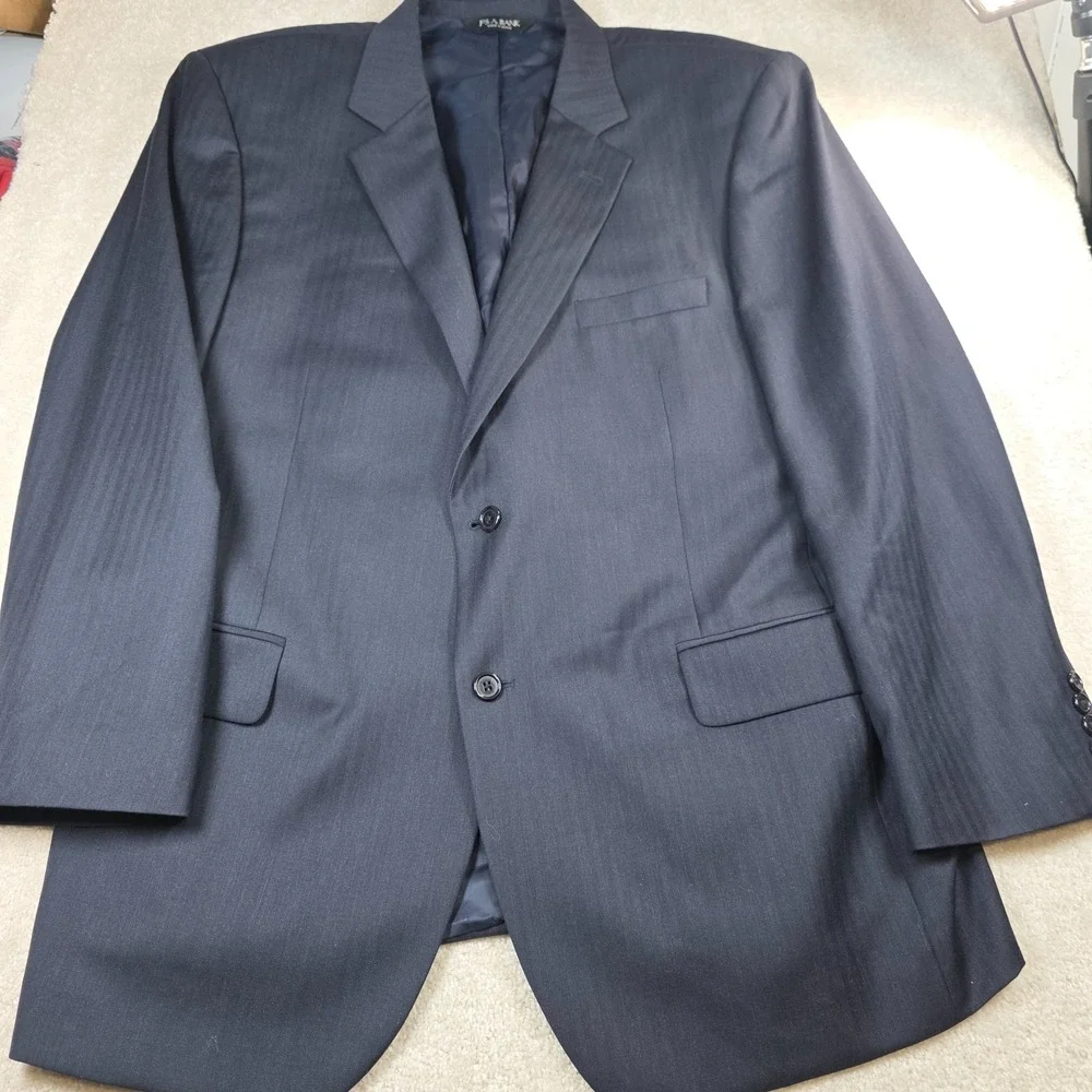 Jos. A. Bank Signature Collection Blazer Mens 46R Navy Blue Wool Notch Lapel